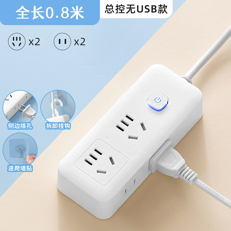 Smart power strip with 3 usb ports, multi-outlet power strip panel, multifunctional multi-outlet power strip, household power strip with cord