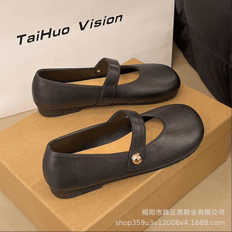 2026 spring/summer new french retro low-cut flats - women's commute & casual wear, non-slip fashion loafers