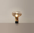 Modern creative light luxury glass table lamp marble designer model room decoration b&b bedroom bedside lamp italian style