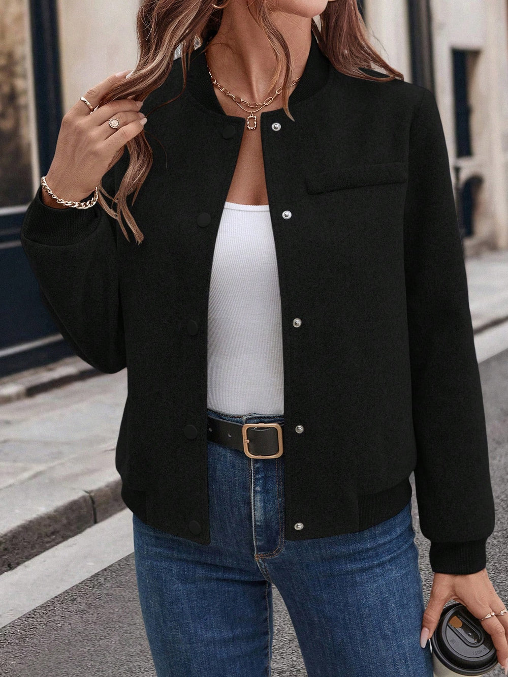 fashion  fall and winternew arrival women's casuallong sleevesshirt tweed jacket outwear baseball uniform