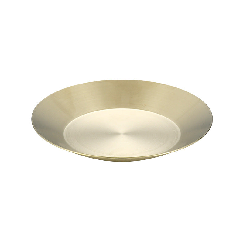 304 stainless steel korean style seasoning dish round side dish kimchi plate hot pot sauce dish soy sauce dipping dish tableware