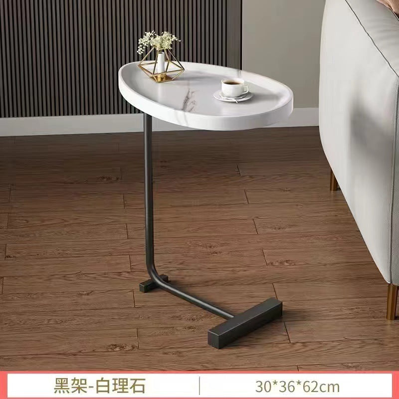 Influencer-approved bedside storage shelf, small round table, simple home sofa side table, coffee table, bedside cabinet, modern minimalist bedroom