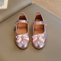 Spring & fallnew arrivalgirl leather shoes velcro princess shoes baby flatskids leather shoes bows soft bottom children's leather shoes