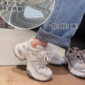 Women's chunky platform mesh breathable silver dad shoes - 2025 summer new fashion, height increasing, versatile casual sneakers