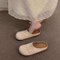Bohemian style birkenstock-style open-toe mules - women's summer 2026 new collection - slip-on woven sandals