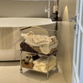 Vintage-style laundry hamper - mobile laundry basket cart - large capacity laundry basket - bathroom laundry basket organizer