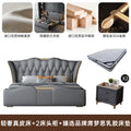 Genuine leather bed italianaccessible luxury master bedroom 1.8m double bed 1.5mcasual 2m leather soft-packed storage bed