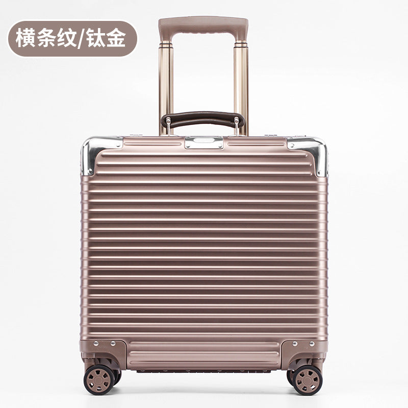 All-aluminum magnesium alloy trolley case 18-inch boarding case 20-inch suitcase bag all-metal small suitcase password box