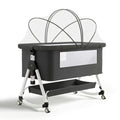 Foldable movable adjustable height crib newborn portable baby bed patchwork bed multifunctional baby bed