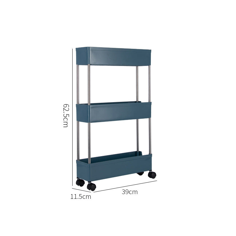 Seam rack Plastic multi-layer trolley Kitchen rack Multifunctional bathroom Toilet floor storage rack