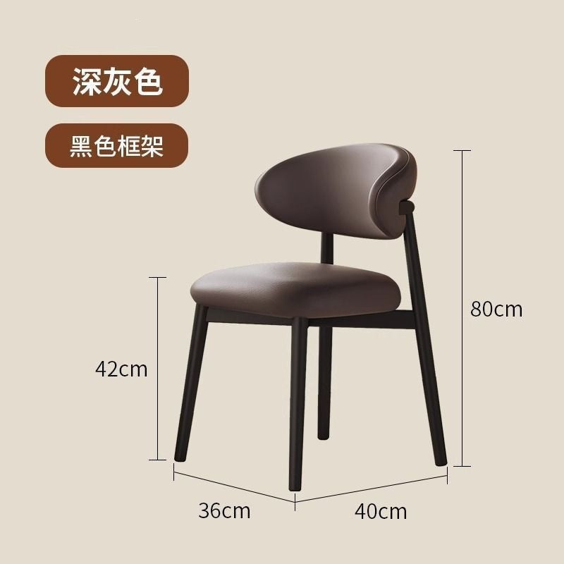 French cream solid wood dining chair for home modern casual dining table chair accessible luxury designer restaurant back chair