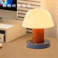Luxury mushroom table lamp - portable, nordic retro style, decorative ambient light for bedroom, bedside, and desk