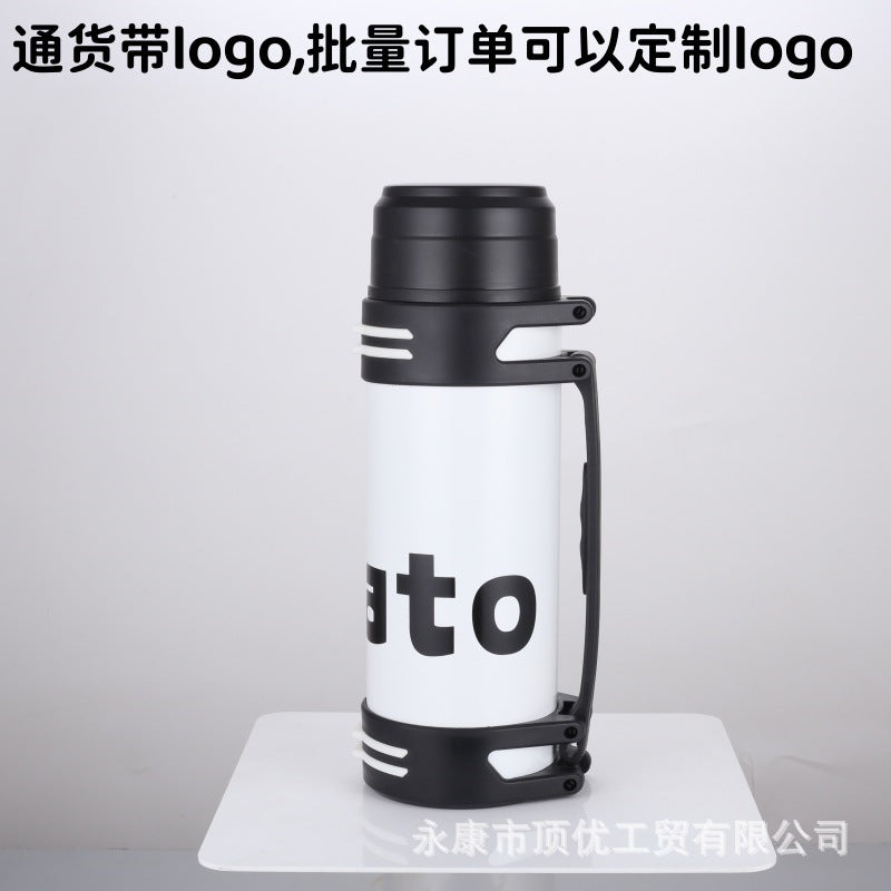 Large capacity stainless steel travel kettle 304 outdoor sports insulated hot and cold water bottle household thermos advertising gift