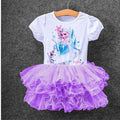 Summer new arrivals: girls' floral ruffle tulle skirt, frozen princess series patchwork dress