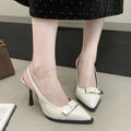 Casualfashion high elegant high heel sandals women's toe cap back hollow metal buckle thin heel flatssummernew arrivaleasiest for match women