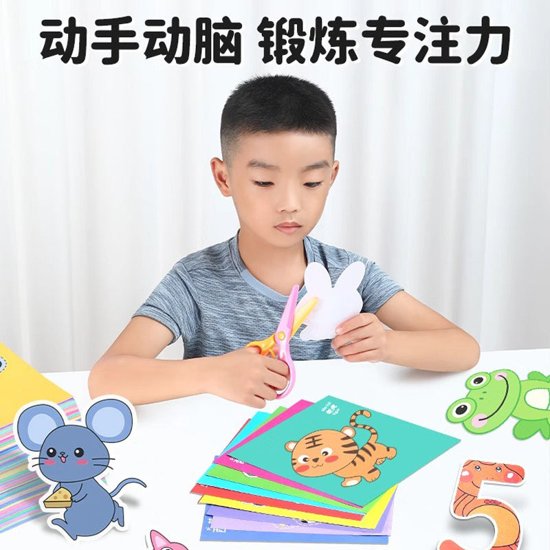 2-6 year old hand-cut paper crafts, children's diy origami, 3-year-old baby diy creative toys, children's day gift