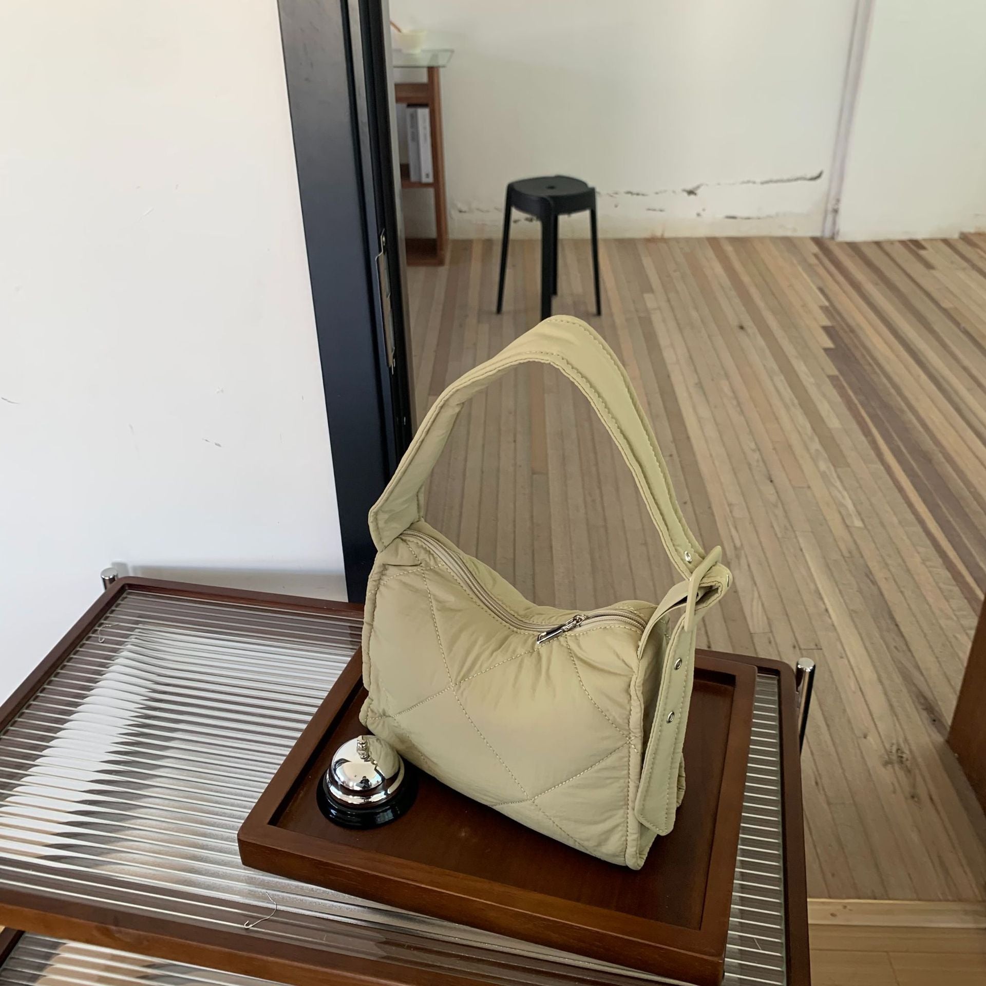 Bag Women's New Shoulder Bag Padded Cotton Rhombus Cloud Bag Underarm Bag Simple Versatile Portable Large Capacity Bag Women's Tide