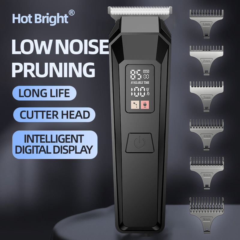 exclusive men's hair clipper, digital display electric hair trimmer, home-use electric hair cutting machine, high-power professional salon clipper