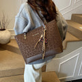 popular leopard print large-capacity shoulder bag for women fall and winternew arrival high-looking vegetable basket easiest for match tote bag