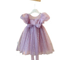 Girls' lace dress summer style cross-border children's puff sleeve tulle wedding dress princess dress dropshipping