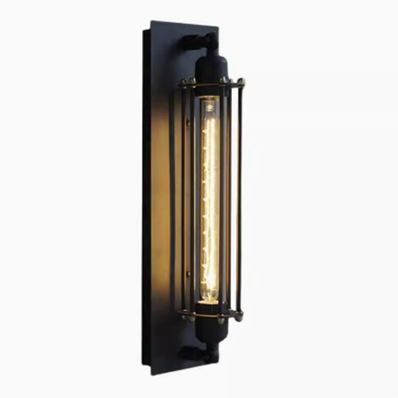 American retro loft lamps industrial style cafe bar barbecue restaurant dining room balcony wrought iron flute wall lamp