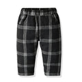 Boys' spring/autumn outfit set: baby boy plaid vest, korean style children's first birthday dress, boys' suit
