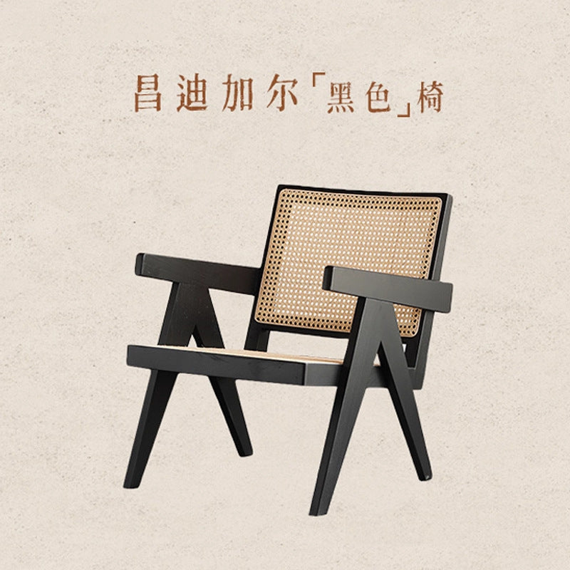 Casual chair recliner white ash solid wood feet living room balcony bedroom for home rest nap lazy small sofa chair