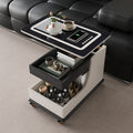 Medieval style smart movable coffee table living room for home small apartment adjustable side table sofa side cabinet trolley