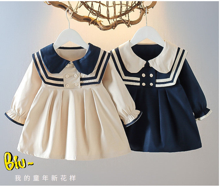 Girls' spring dress  new spring/autumn style baby chic princess dress little girl preppy style dress dropshipping available