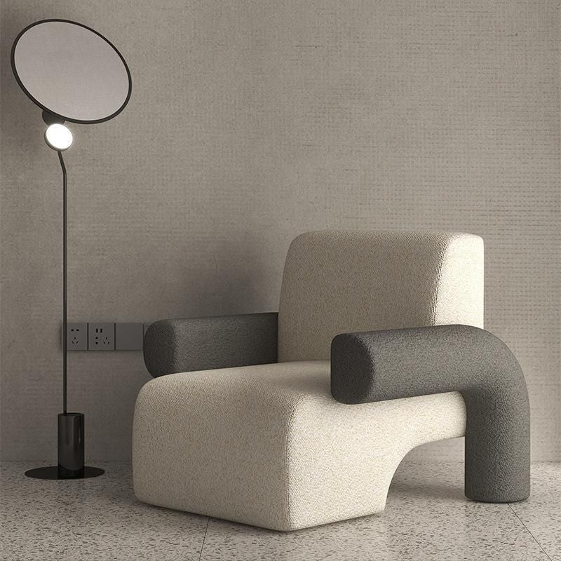 Nordic light luxury single sofa small apartment designer creative living room balcony lazy popular cashmere sofa chair