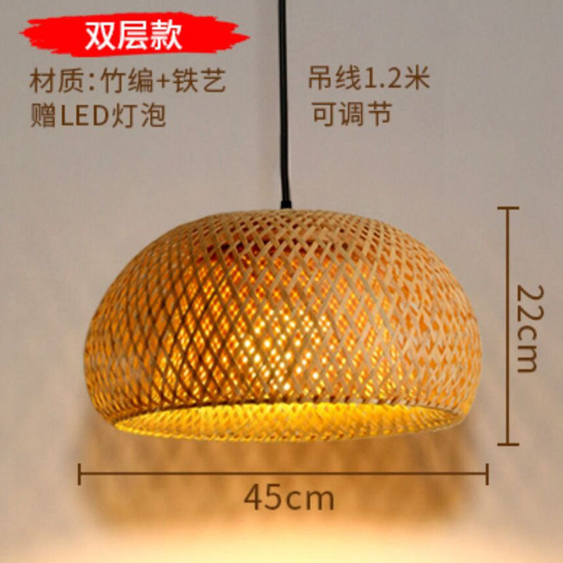 Japanese chandelier restaurant light tatami light new Chinese bamboo lamp zen light tea room light Chinese style bamboo art lighting