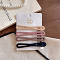 Maillard milk coffee color one-word clip hairpin, large duckbill clip on the back of the head, broken hair on the forehead, side bangs clip