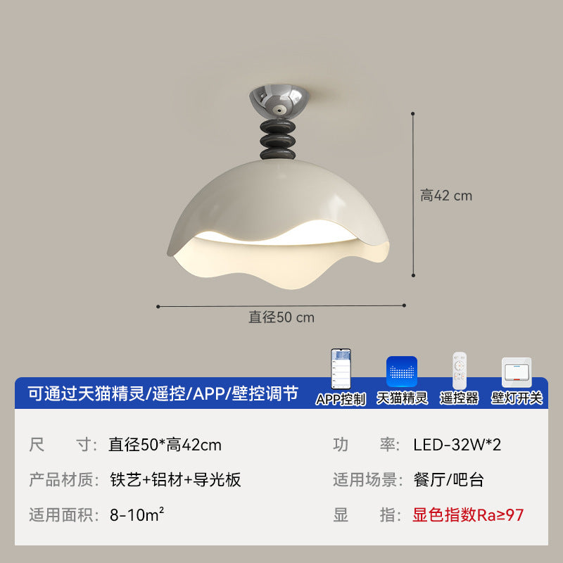 Eggshell Bedroom Light Medium Antique Ceiling Light Cream Girl Wind ins Memphis Restaurant Chandelier Main Room Lighting