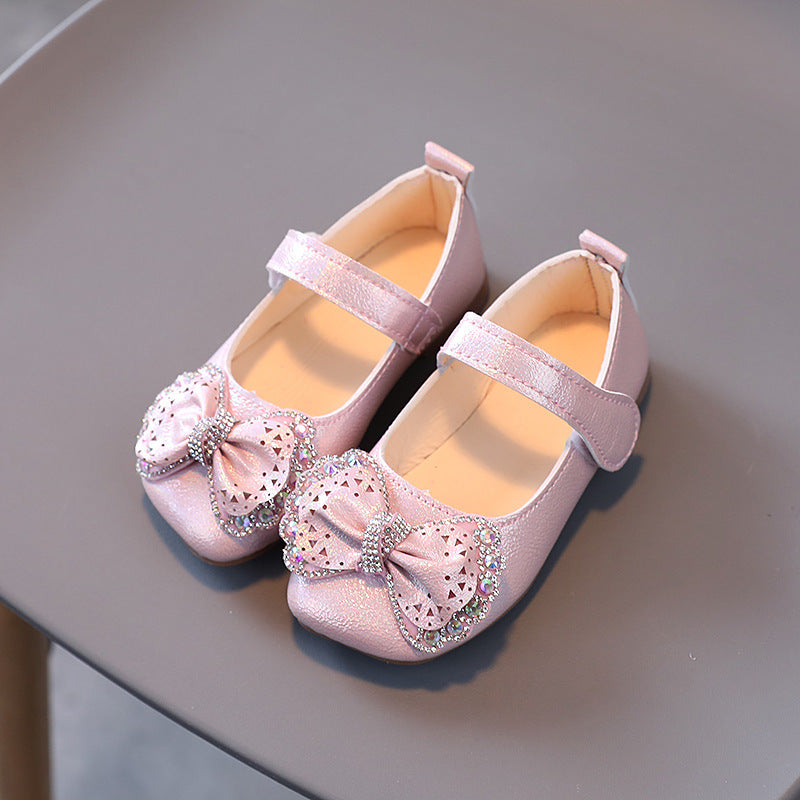 autumn new girls' princess shoes - stylish soft sole cute bowknot toddler & baby flats