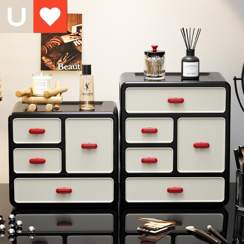 Friendly antique cosmetics storage box desktop dresser drawer type household bedroom sundries storage box