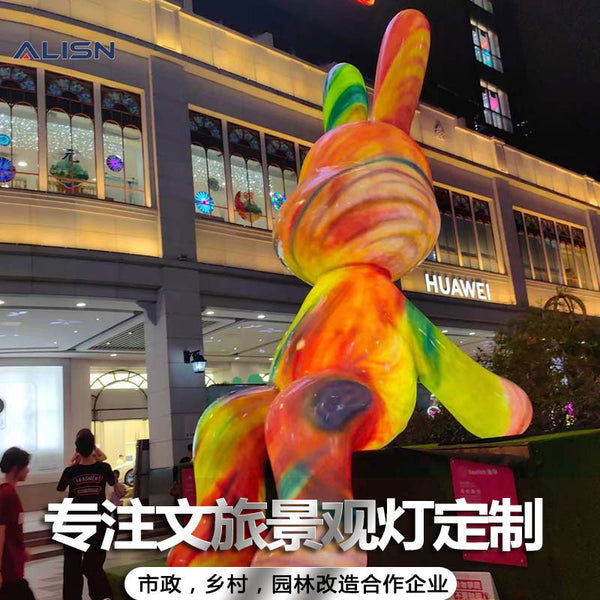 Large luminous wishing bottle Commercial outdoor art installation Three-dimensional wine bottle lamp Public creative floor ornament