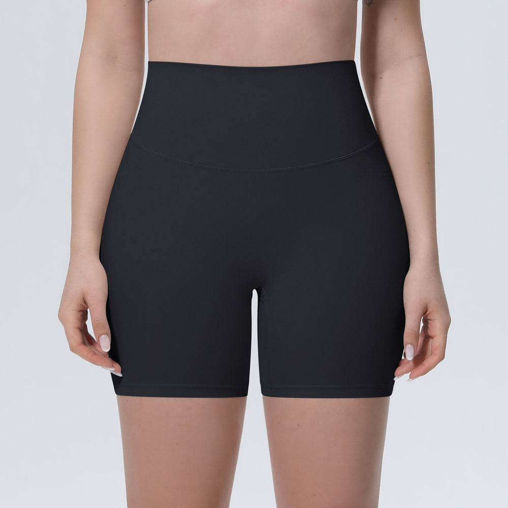 New arrival nude brushed quick-drying yoga pants women's high waist abdominal fitness shorts peach butt tight sports three-quarter pants