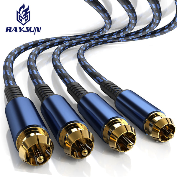 Audio cable Dual lotus head two to two DVD connection TV power amplifier audio speaker cable 2rca