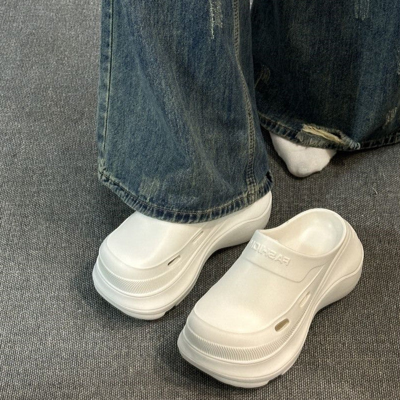 8cm thick sole baotou half slippers women's students summer 2025new arrivalsummer outing sandals outwear wholesale
