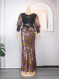 African plus size women's clothing  new european and american foreign trade  hot selling dress christmas party evening gown