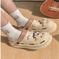 Bottom hole hole shoes women's ins trendy outwear 2023summereasiest for match height increasing platform shoes toe beach sandals cartoon