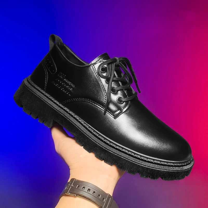 Spring design martin boots british style formal business wedding groom leather shoes men's breathable casual leather shoes