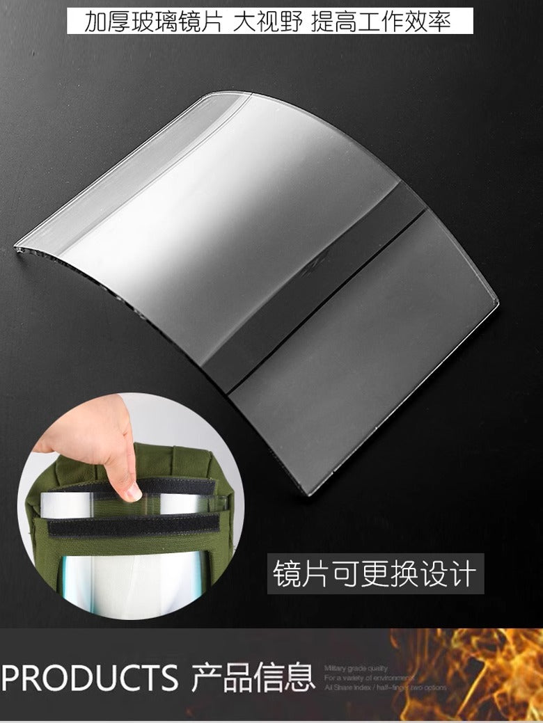 Good protection sandblasting cap glass spray paint anti-splash bending glass sandblasting cap protective lens goggles curved glass