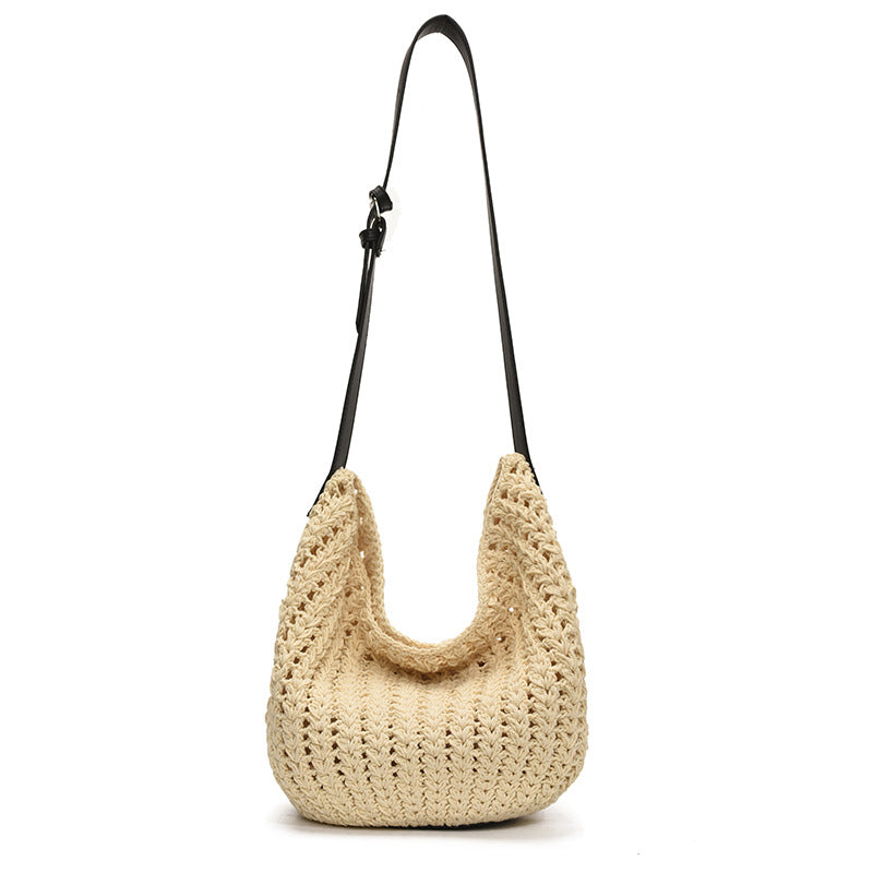 Foreign trade is popular this year, super-hot niche woven bags, women's 2025 new commuter versatile messenger bags, bucket bags