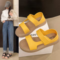 Women's flat roman sandals - new summer 2025 collection: soft sole, easy slip-on, velcro closure, casual beach sandals - summer new arrivals