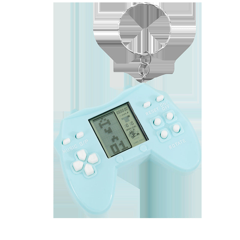 Mini tetris game console keychain - retro handheld arcade - nostalgic backpack charm - wholesale for street vendors