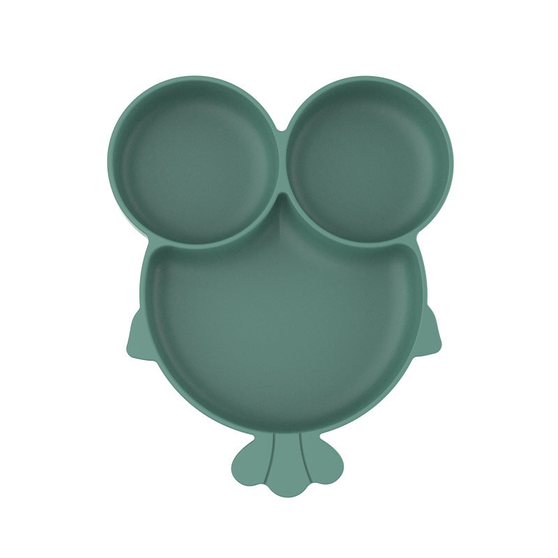 Silicone plate creative cartoon baby tableware suction cup portable soft silicone children's cross-border wholesale suction cup portable