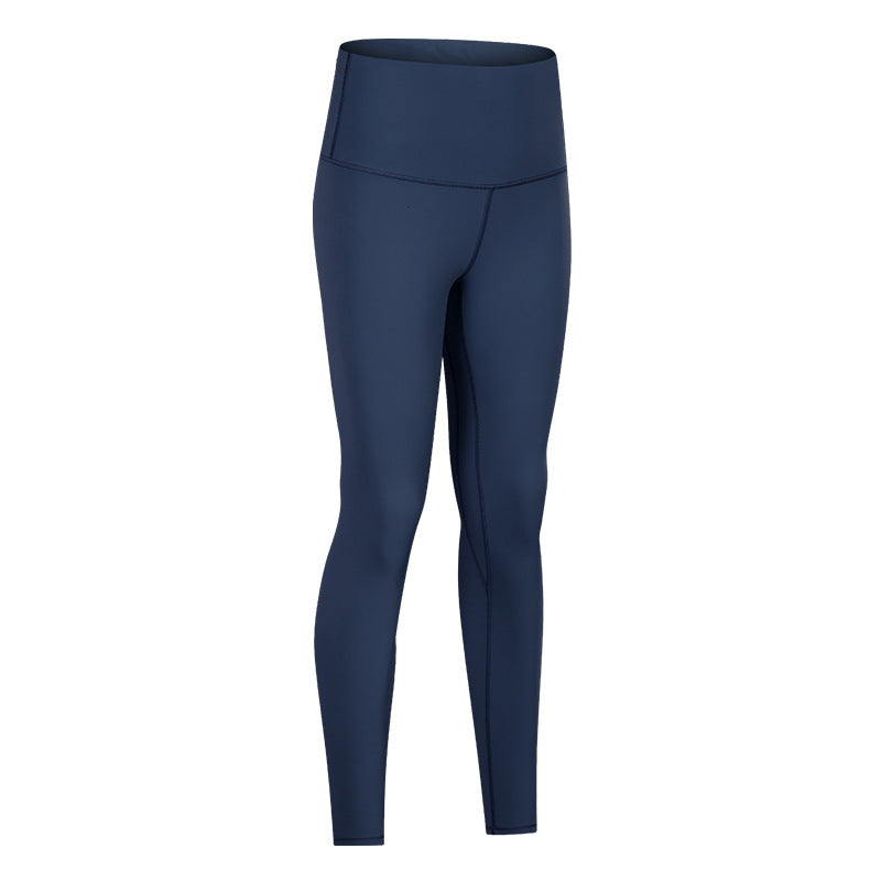 Dianqian new arrival high waist nude yoga pants for women silmslimming look training fitness sports nine-point pants s2082