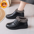 Ladieswear shoes cotton shoes women's winterfleece-linedheattech snow boots old beijing cloth shoes cotton middle-aged and elderly non-slipflats short boots