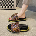 Thick sole slippers women's summernew arrivaloutwear men's and women's fashiontrendy brand letternon-slipeasiest for matchlettercouple flip-flops